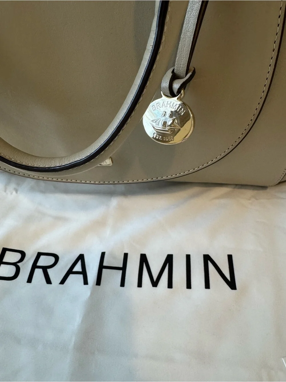 Brahmin structured leather